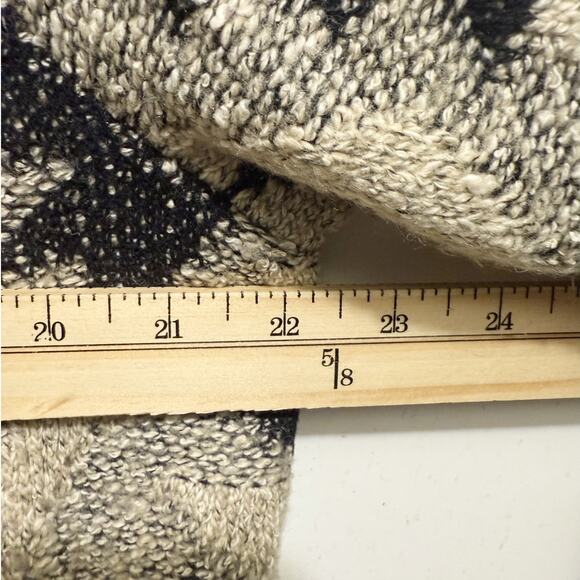 Lucky Brand Aztec Open Front Cardigan Women’s 1X Black Cream Knit Sweater - Picture 8 of 10